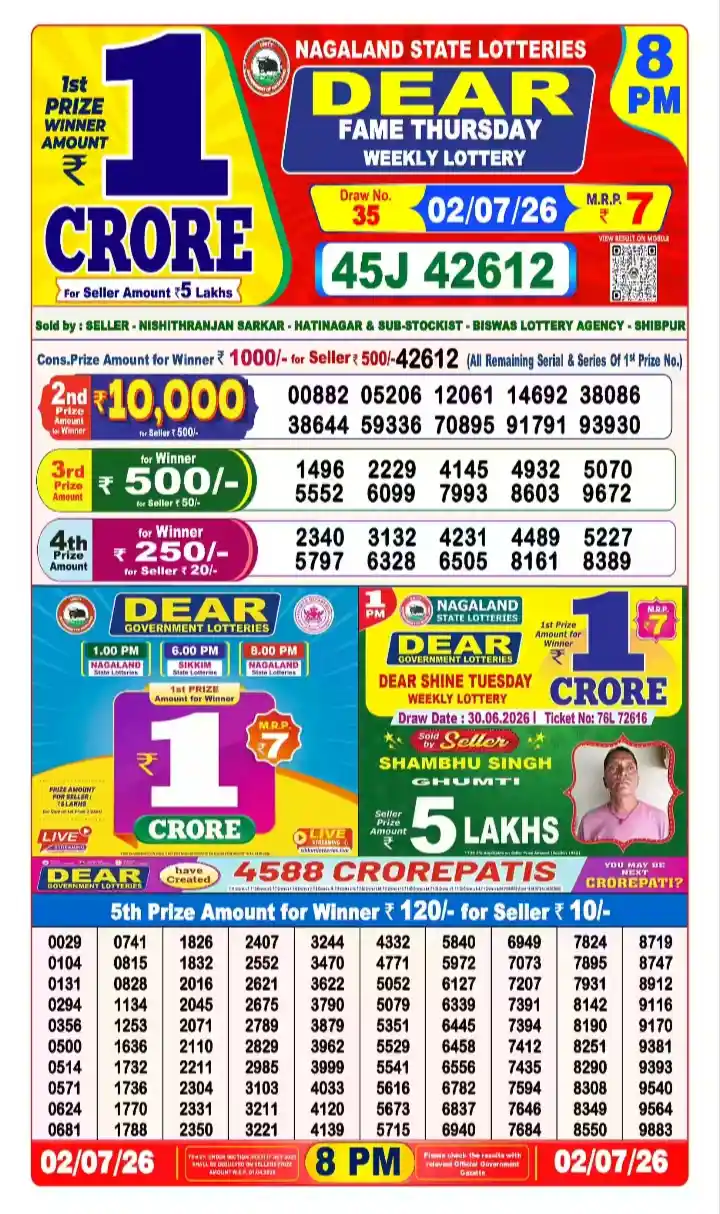 lottery sambad today 8pm 02-07-2026